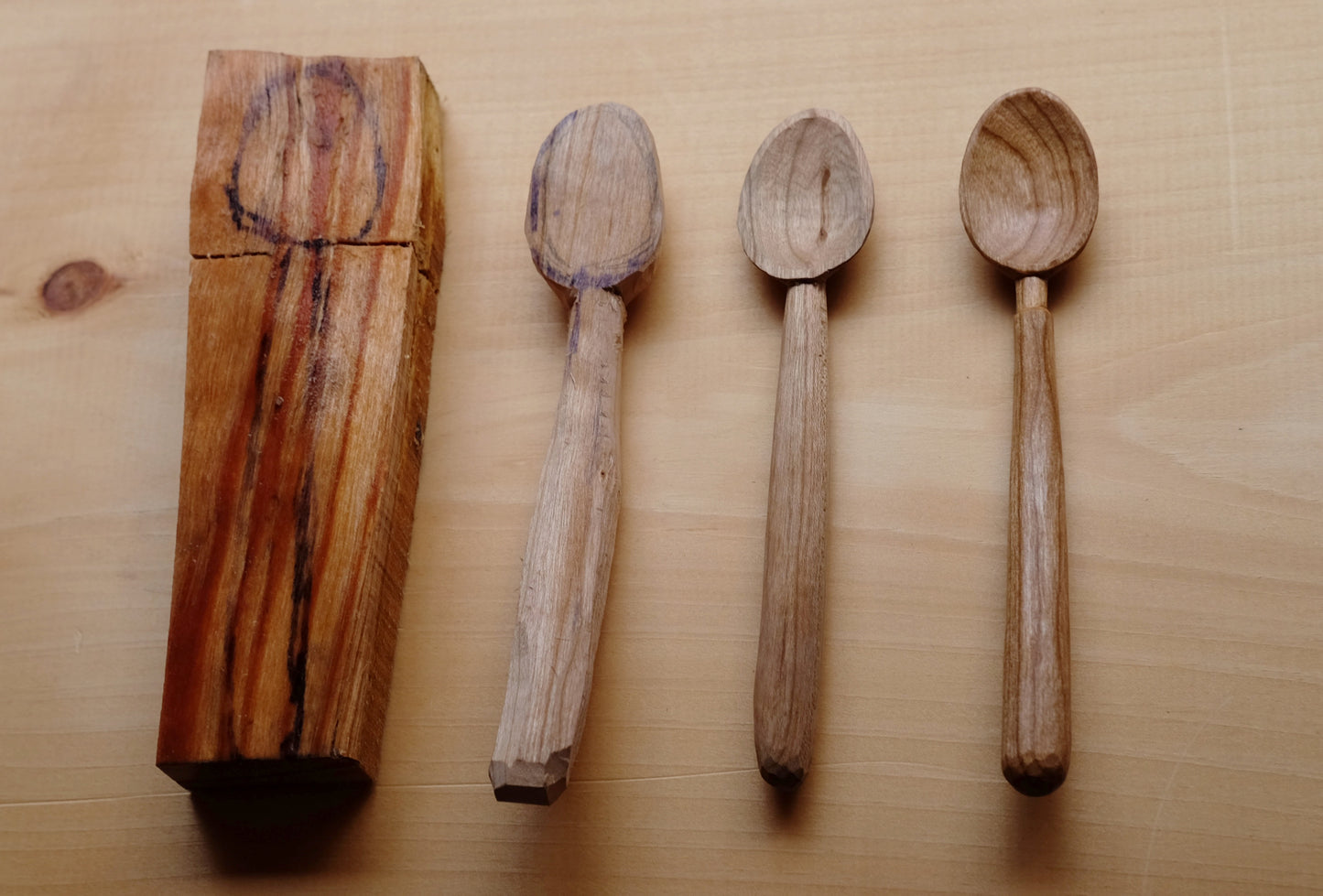 Hand-Carved Teaspoons