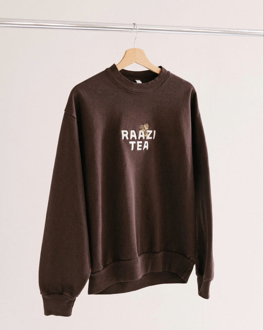Brown Embroidered Sweatshirt