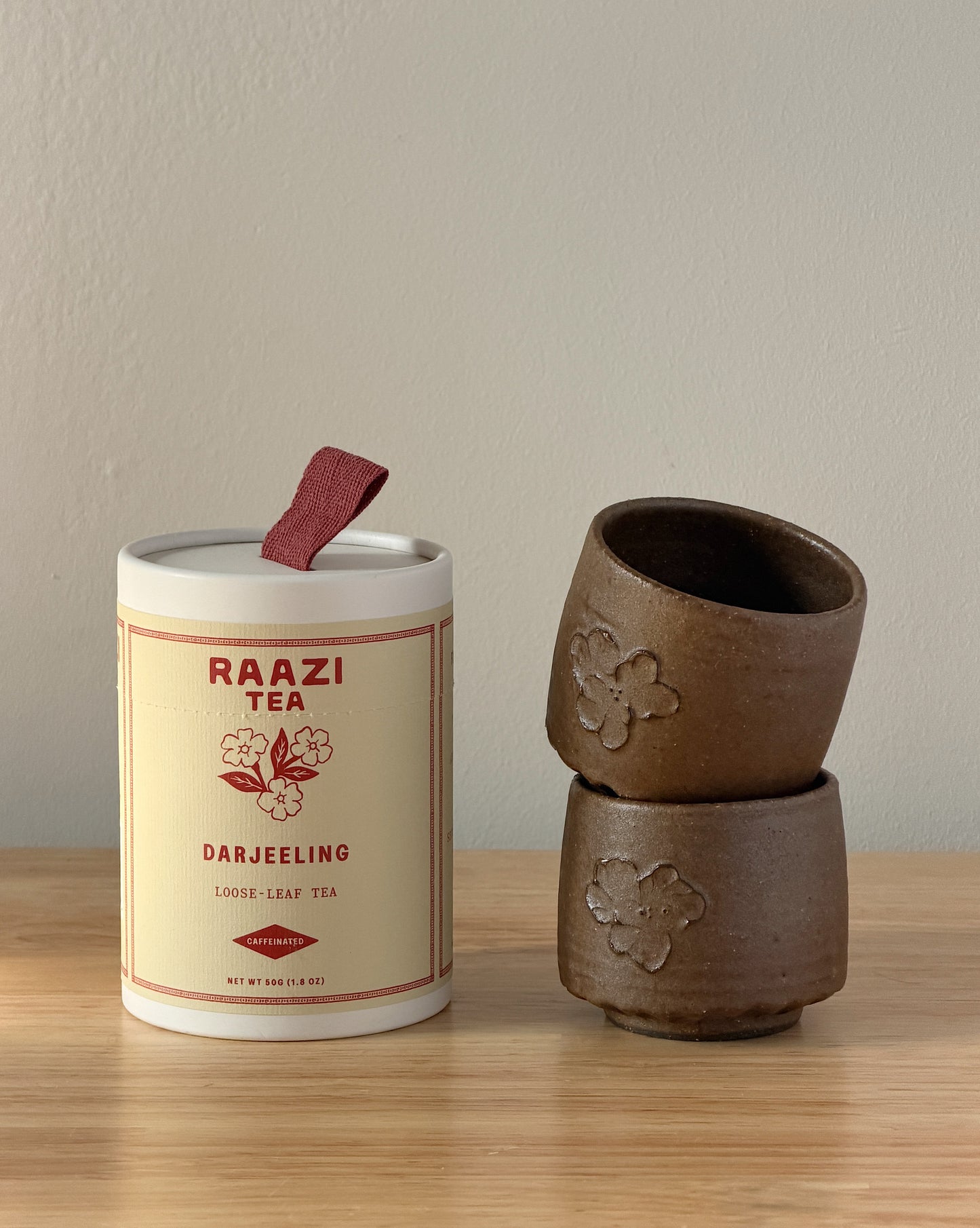 Brown Ceramic Cups Set of 2